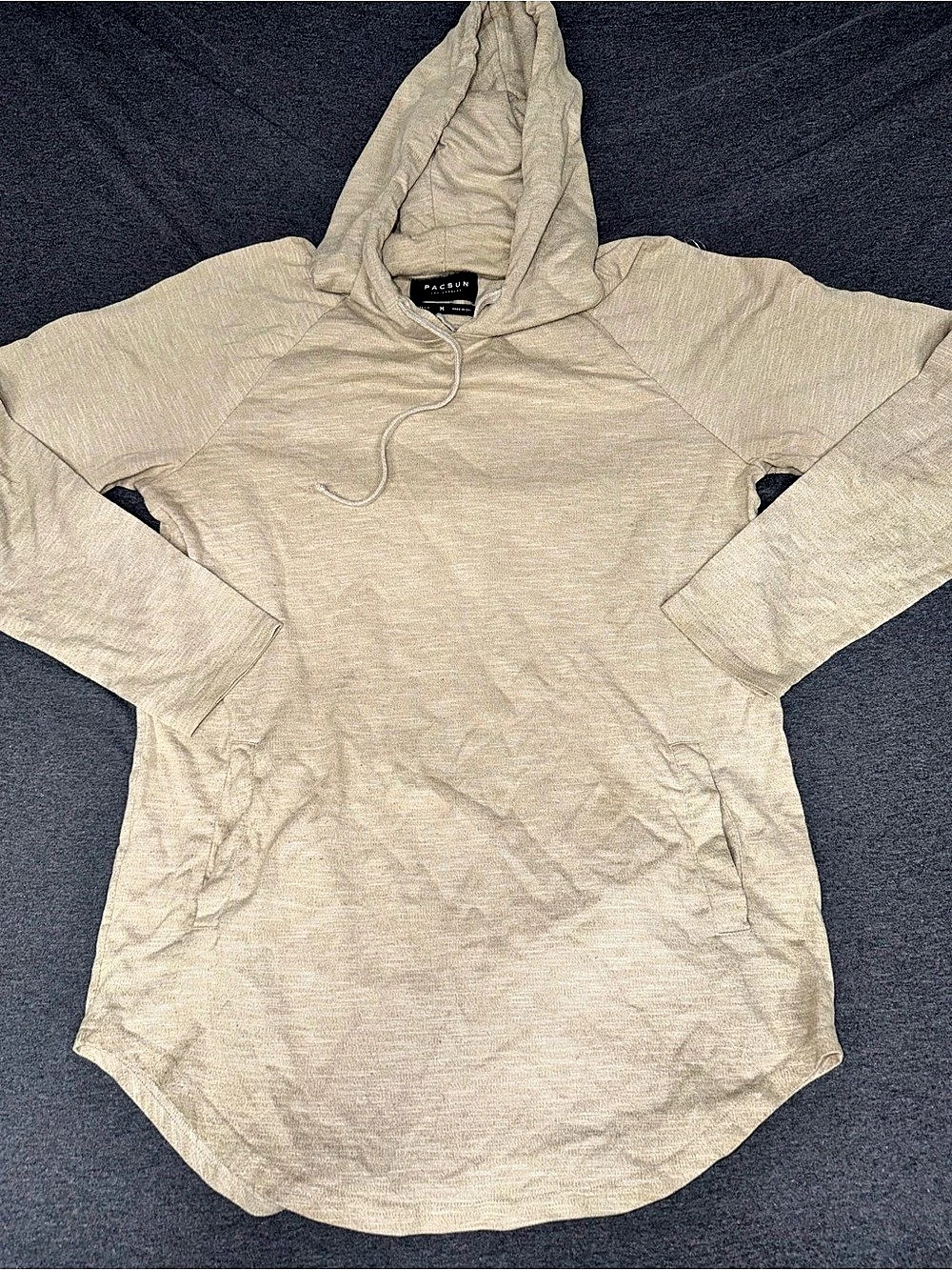 Pacsun Los Angeles Longer Fit Pullover Hoodie Beige Medium